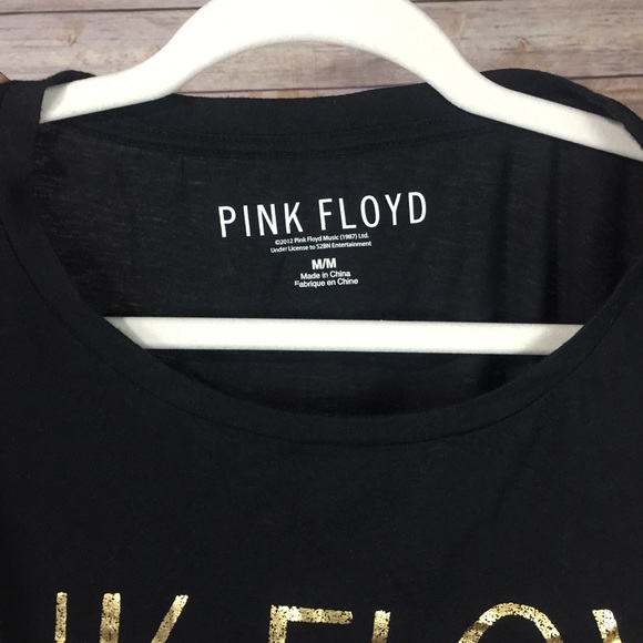Pink Floyd Fringe Sleeveless Black Gold Band Top M - Picture 5 of 5